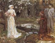 John William Waterhouse Dante and Beatrice oil on canvas